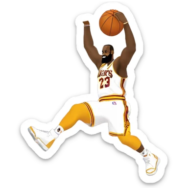 LeBron James dunking on shaq sticker