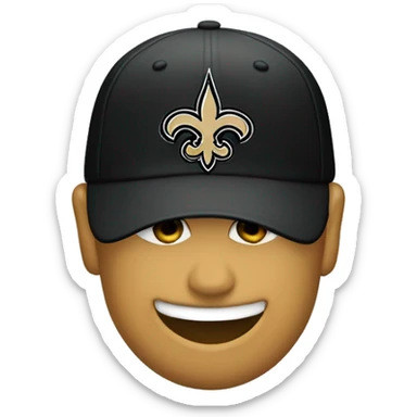 New Orleans saints baseball hat sticker