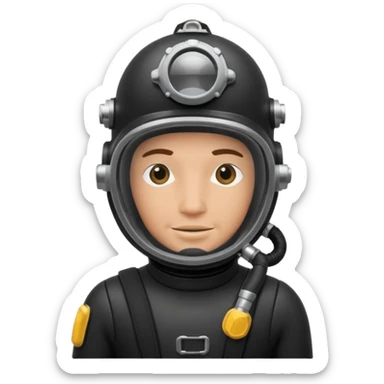 Buceador comercial trabajando sticker