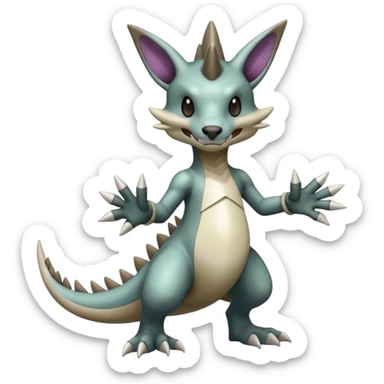 Shiny Koraidon-Marowak-Gabite-Fakémon-hybrid-creature (full body)  sticker