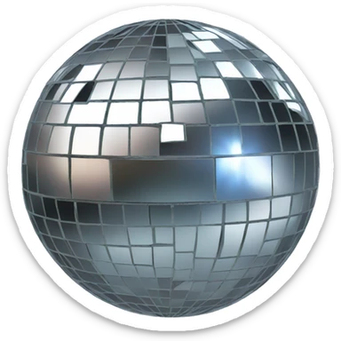 Mirrorball with bits missing sticker
