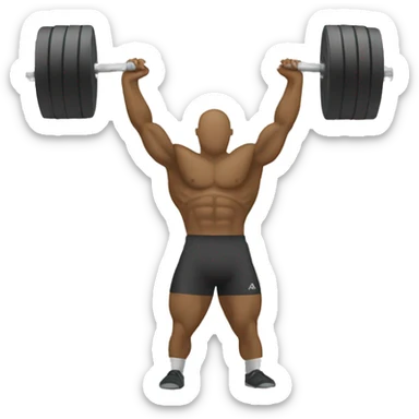 A weightlifting weight  sticker
