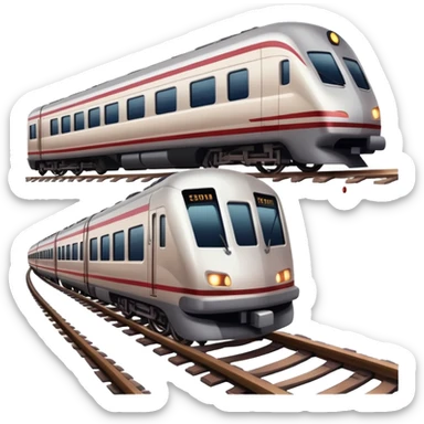 Поезд переезжает человека на рельсах sticker