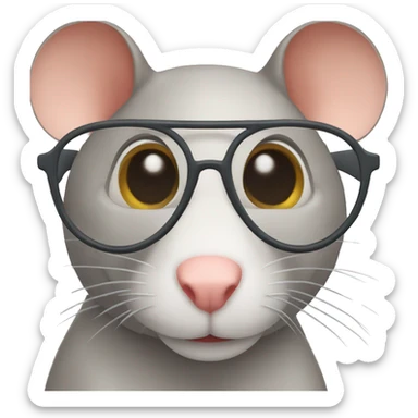 a rat wearing apple vision pro sticker