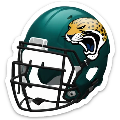 Jacksonville jaguars black football helmet sticker