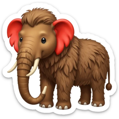 mamut lanudo con corazon sticker