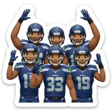 Seahawks celebrating sticker