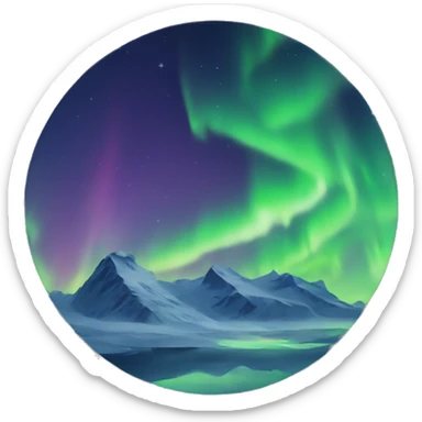 northern lights  sticker
