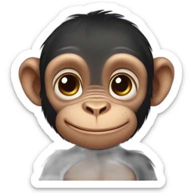 Baby chimpanzee sticker