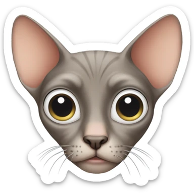 Crying sphinx cat sticker
