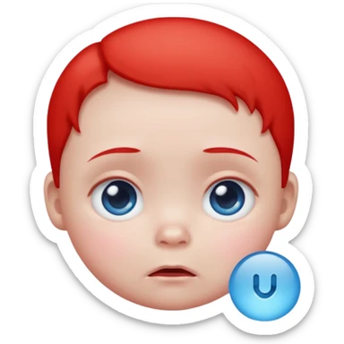 Please make an iPhone version of the baby emoticon that hurts because of the fever sticker