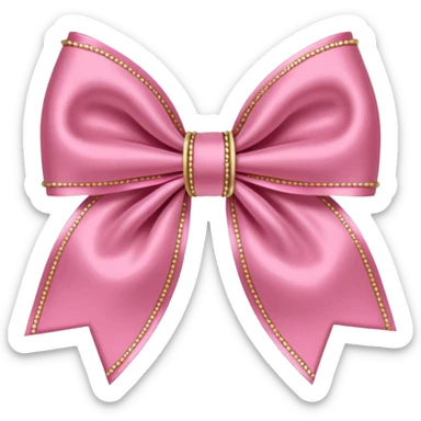 preppy pink mini coquette bow sticker