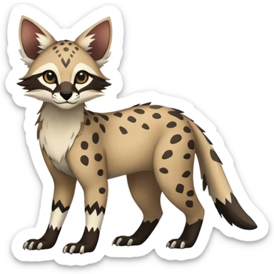 Modern Feral Rare Fantasy Vernid-Trico-species by LiLaiRa, random markings, full body sticker