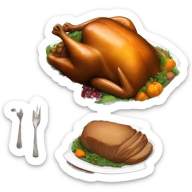 thanksgiving dinner sticker