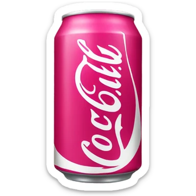 Pink coca cola can sticker