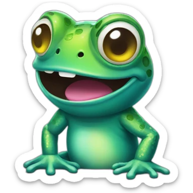 Disco frogs sticker