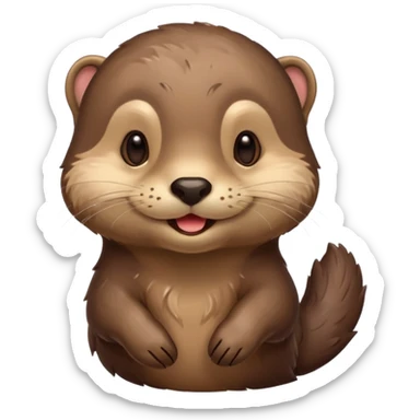 a flirty otter winking sticker
