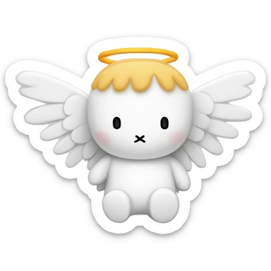 miffy with angel wings  sticker