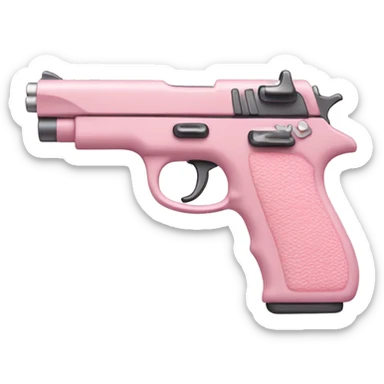 pastel pink pistol sticker