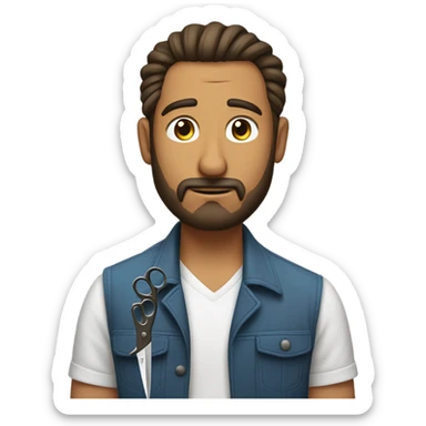 Cutting manbun off sticker