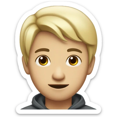 Young Hispanic mad with short straight hair pale skin very tall a little chubby  sticker