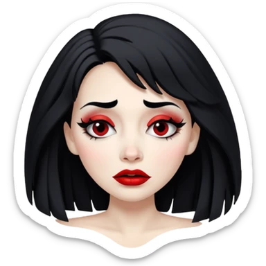 Cruella de vi crying sticker