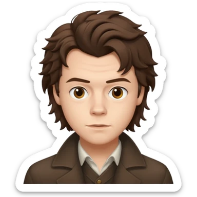 une joli personne qui ressemble a harry styles, avec beaucoup de details sticker