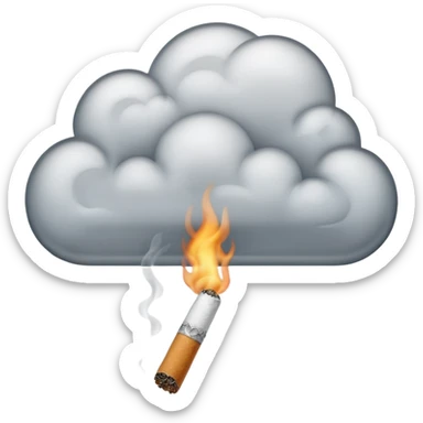 Smoking cigarette,  sticker
