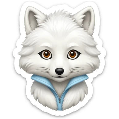 white fox sticker