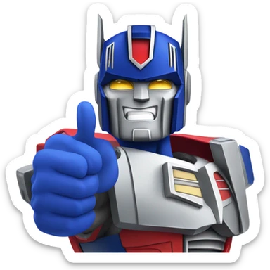 Optimus prime thumbs up sticker