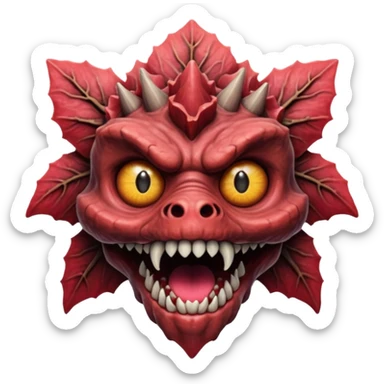 demogorgon face emoji simple sticker