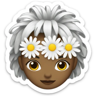 daisy-girl-white sticker