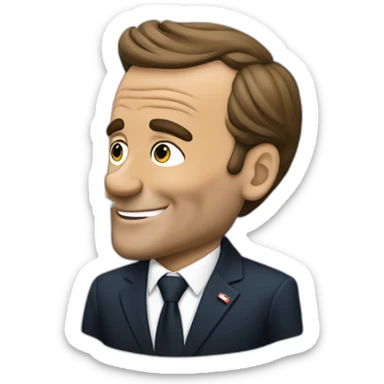president macron smoke a spliff sticker