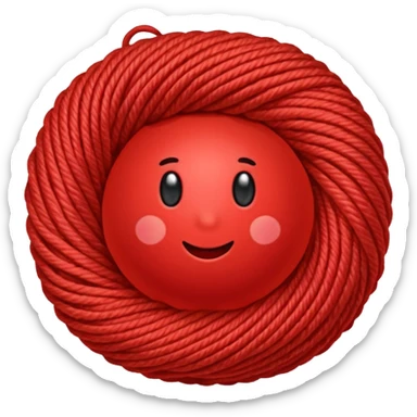 red ball of yarn sticker