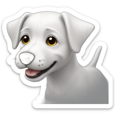 Jack Rusell terrier blanco y negro volador sticker