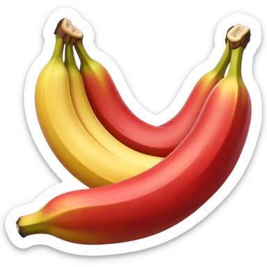 make a peeled red banana  sticker