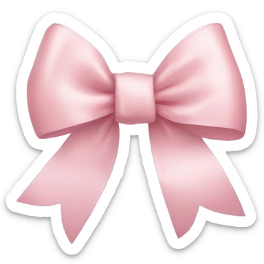 light pink ribbon bow sticker