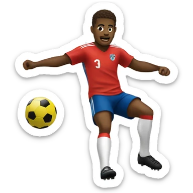 Footballer kicking a football dynamic  sticker