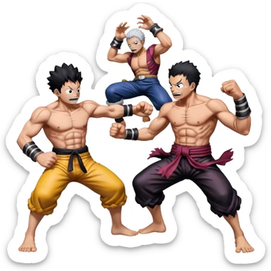 Katakuri vs luffy fight sticker