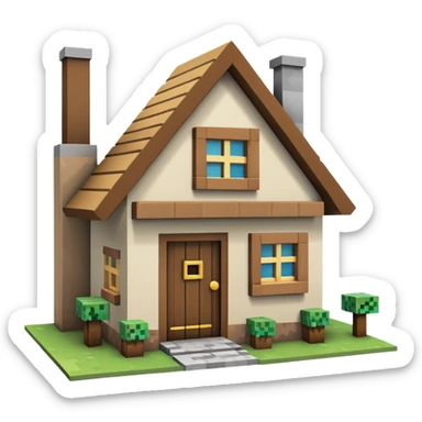 Minecraft house sticker