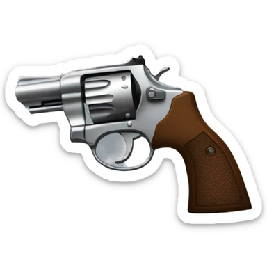 Perspective image of the end of a revolver sticker