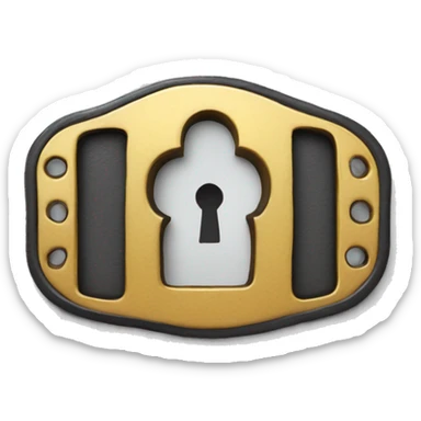 Keyhole belt buckle sticker