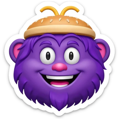 New York Mets McDonald’s grimace mascot  sticker