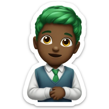 Bébé garçon metisse yeux verts sticker