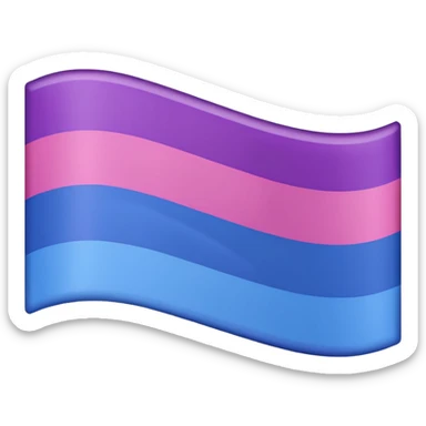 bisexual flag ordered colors sticker