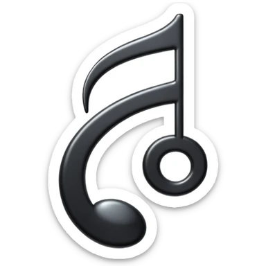 music note with a music disc sticker