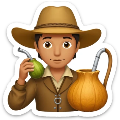 Gaucho tomando mate sticker