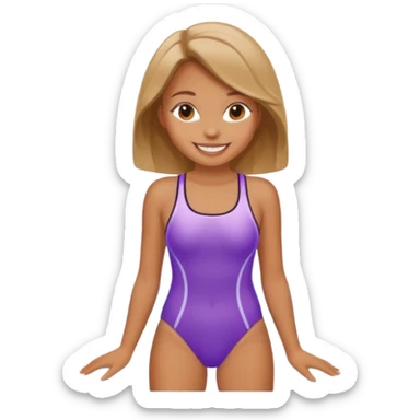 A girl in swimsuit sticker