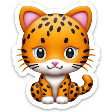 hello kitty cheetah sticker