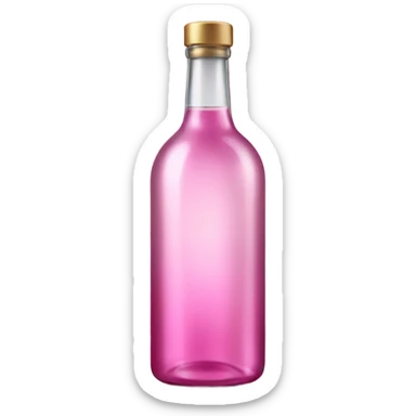 Realistic isolated Pink metallic and clear vodka Bottle.
  sticker